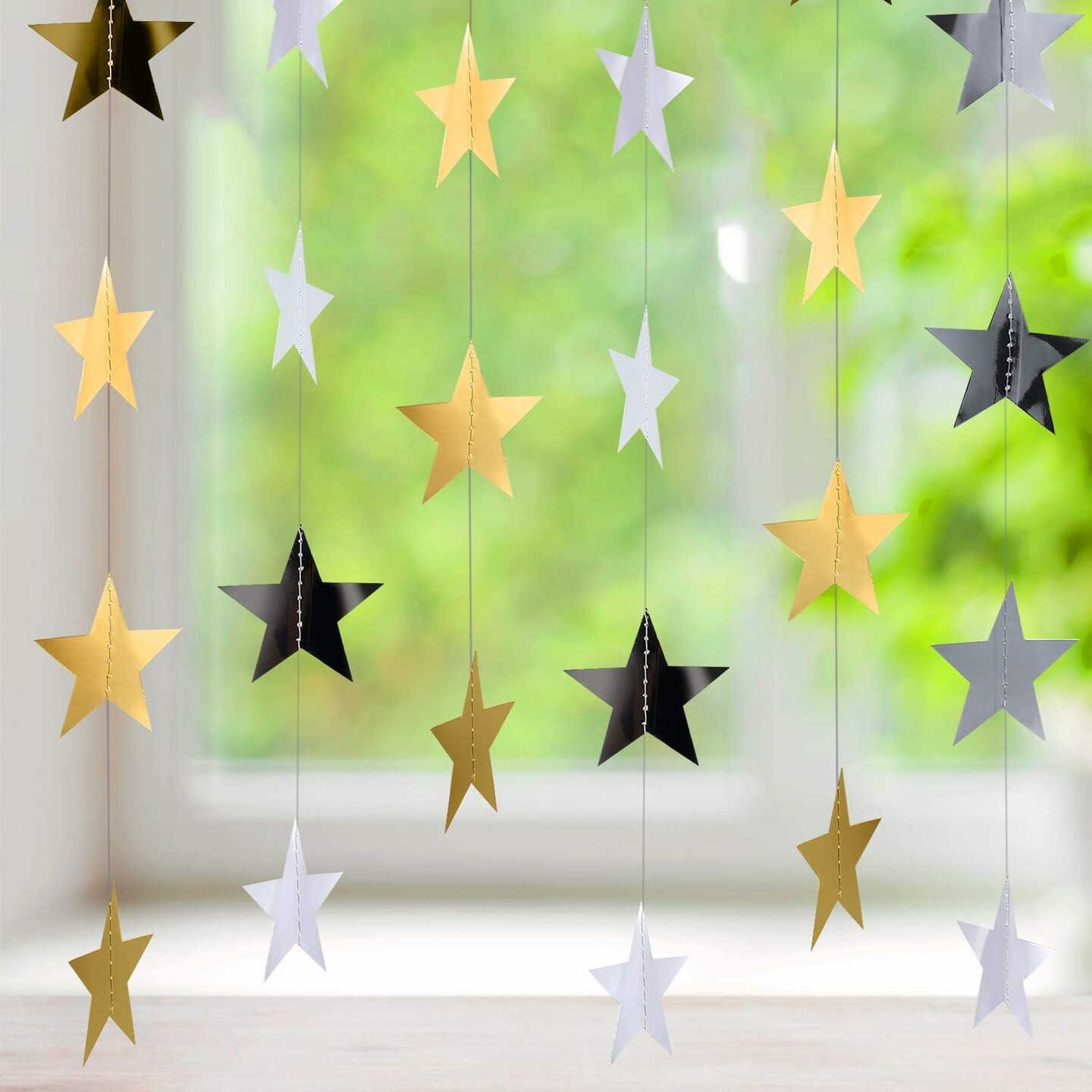 130 Feet Glitter Star Garland Banner party Decoration