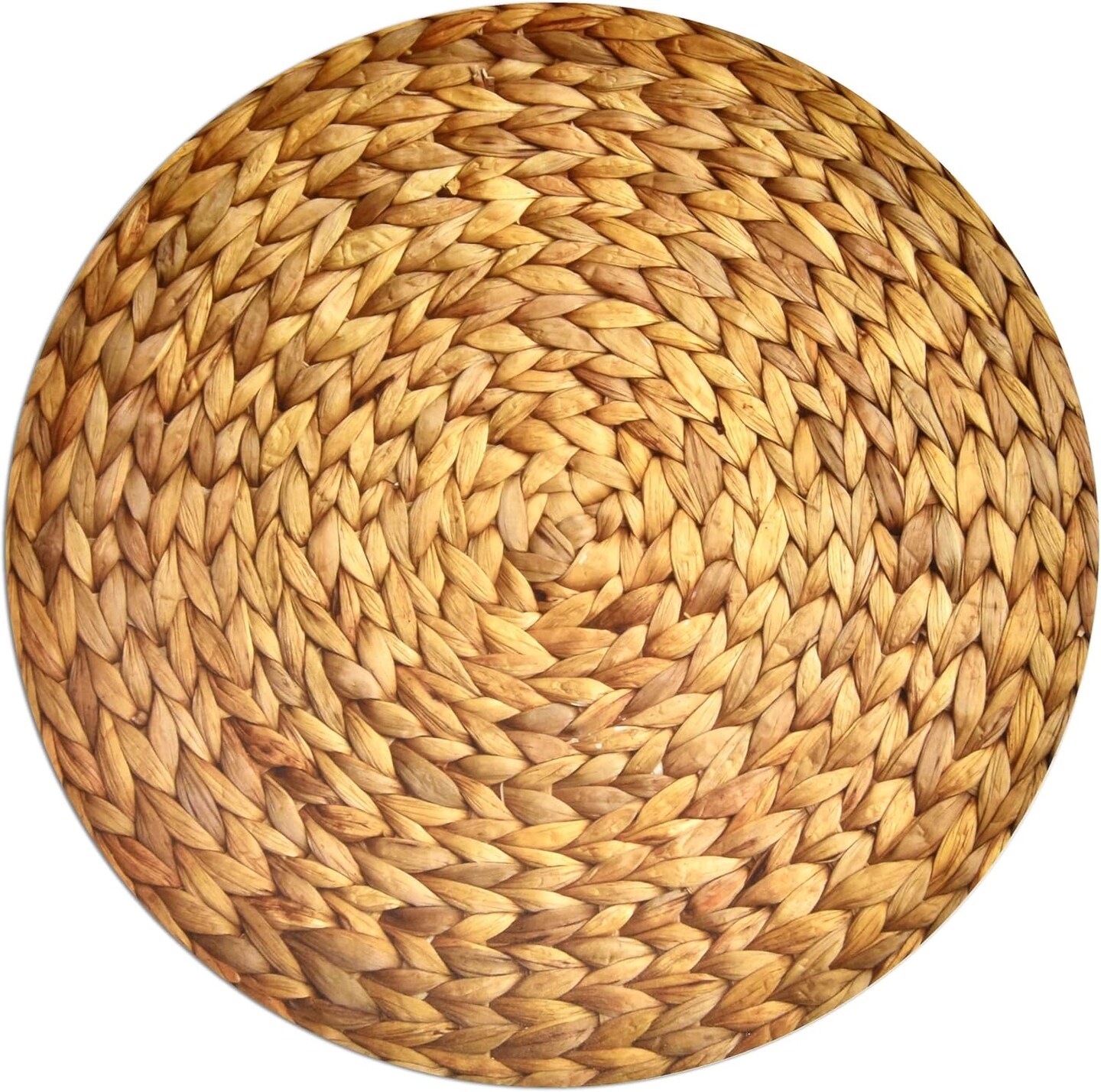 Gift Boutique Disposable Woven Paper Place Mats 50 Pack Round Rustic Braided Rattan Wicker Printed Chargers Place Mat