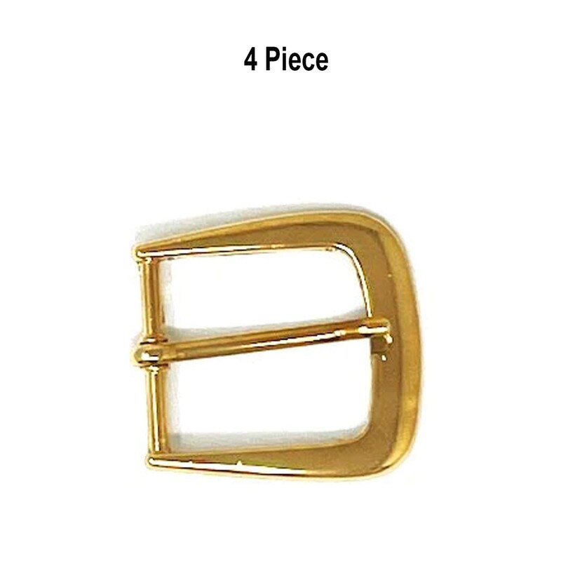 Belt Buckle Metal Shiny Gold Plated 1.1/4&#x22; Side Bar Loop