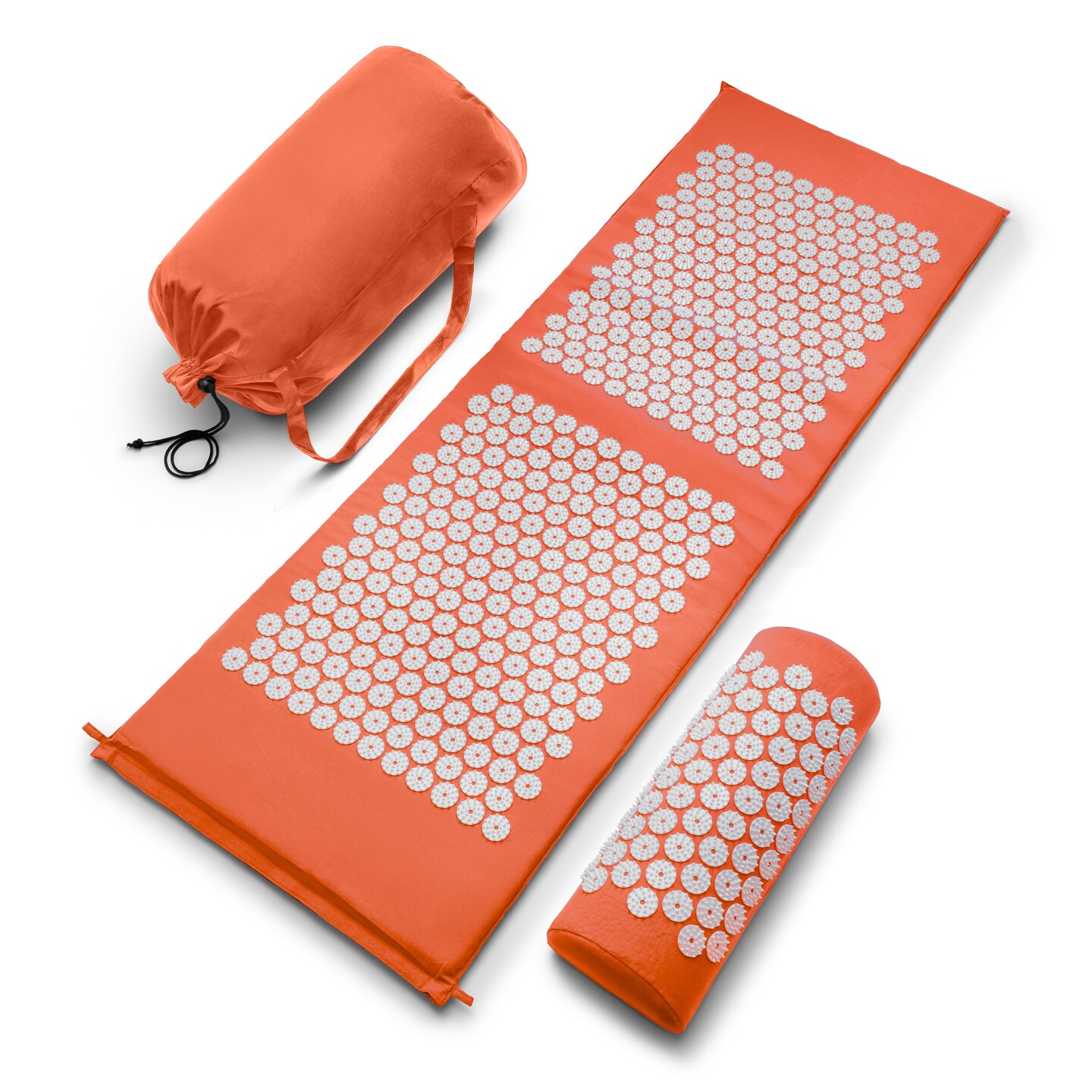 Acupressure Mat and Pillow Set - Grounding Mat for Stress, Back &#x26; Neck Pain - Acupuncture Point Massage Mat for Muscle Relaxation, Sciatica, &#x26; Meditation - Includes Carry Bag