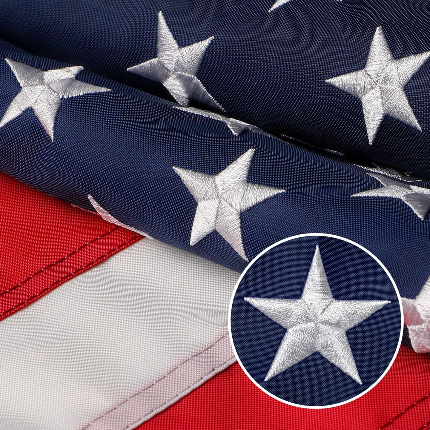 American Flag 1x1.5 Outdoor, 1x1.5 Flags Outside, All Weather US Flags with Embroidered Stars Sewn Stripes Brass Grommets, Vivid Color, Polyester USA Flag for Outdoor Indoor (1 by1.5 Foot)