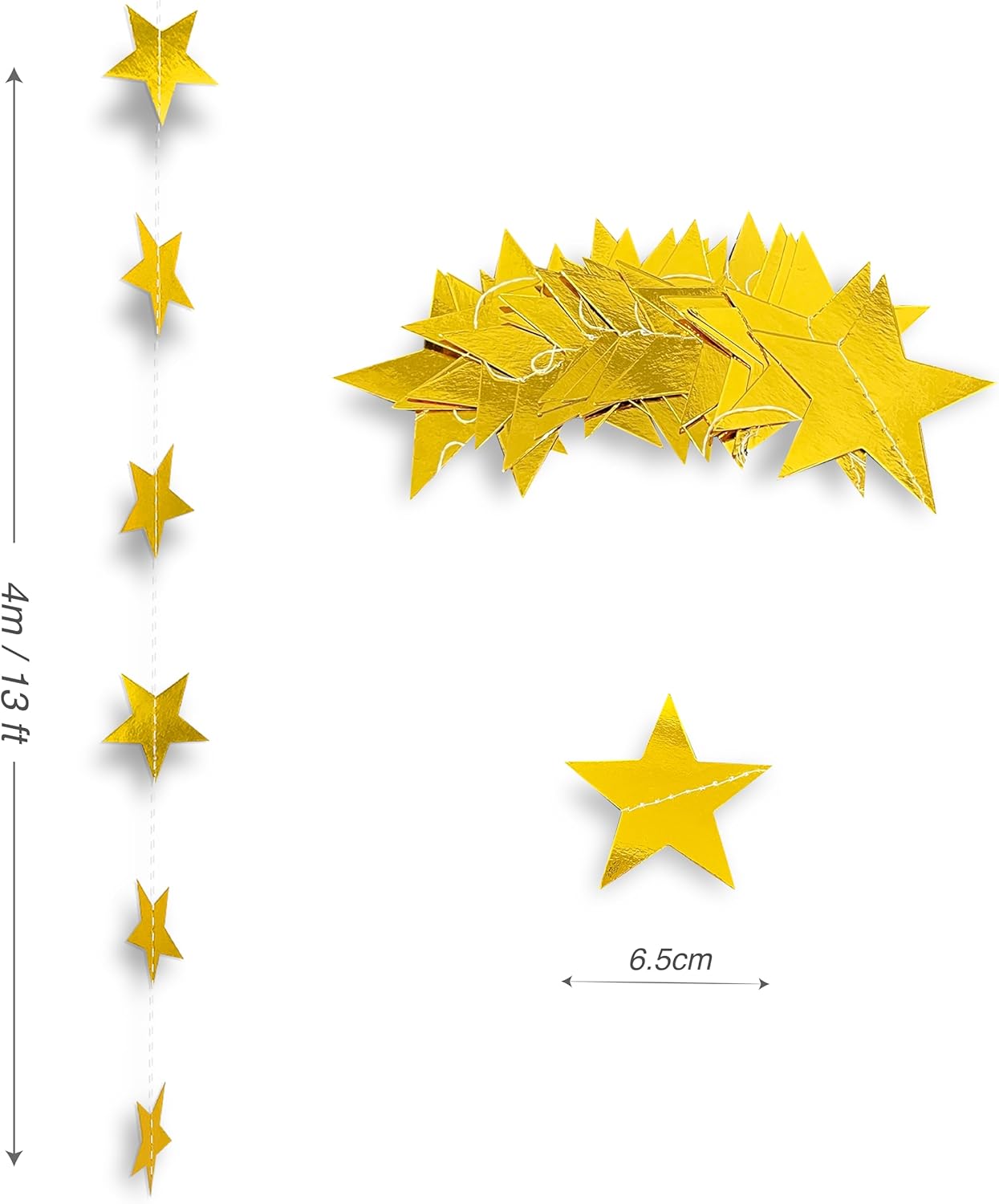 Gold Star Hanging Garlands Party Decorations