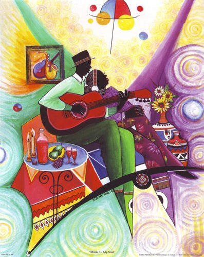 Music to My Soul by D.D. Ike Wall Art Décor 14 x 11 Art Print