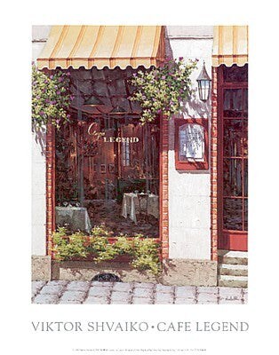 Cafe Legend Art Print by Viktor Shvaiko - Modern Wall Art Decor 14x...