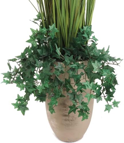 2-Pack 13" Mini Artificial English Ivy Bushes — 176 Silk Leaves Each, UV-Safe Faux Greenery for Desks, Centerpieces & Small Planters | Floral Home