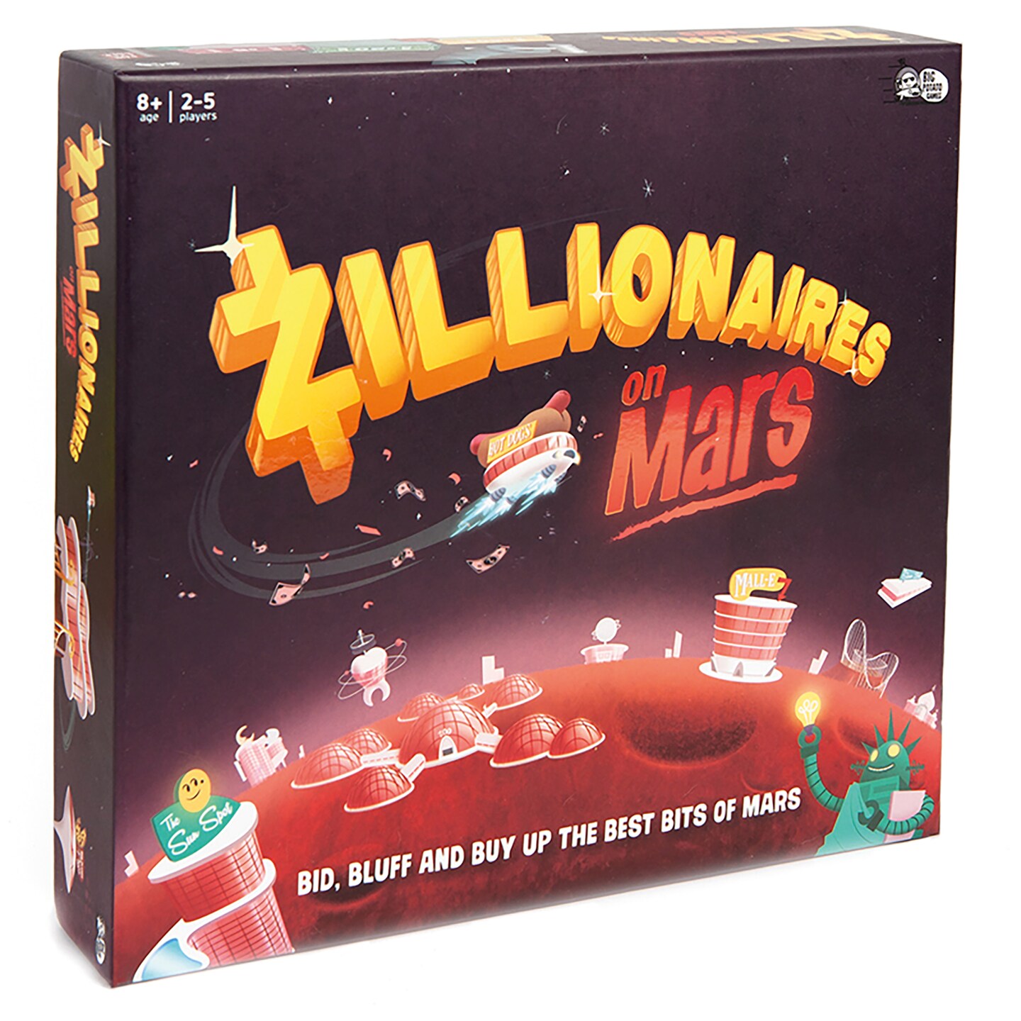 Big Potato Games: Zillionaires on Mars - Board Game of Bidding &#x26; Buying Planet Real Estate, Family Game Night, Ages 8+, 2-5 Players