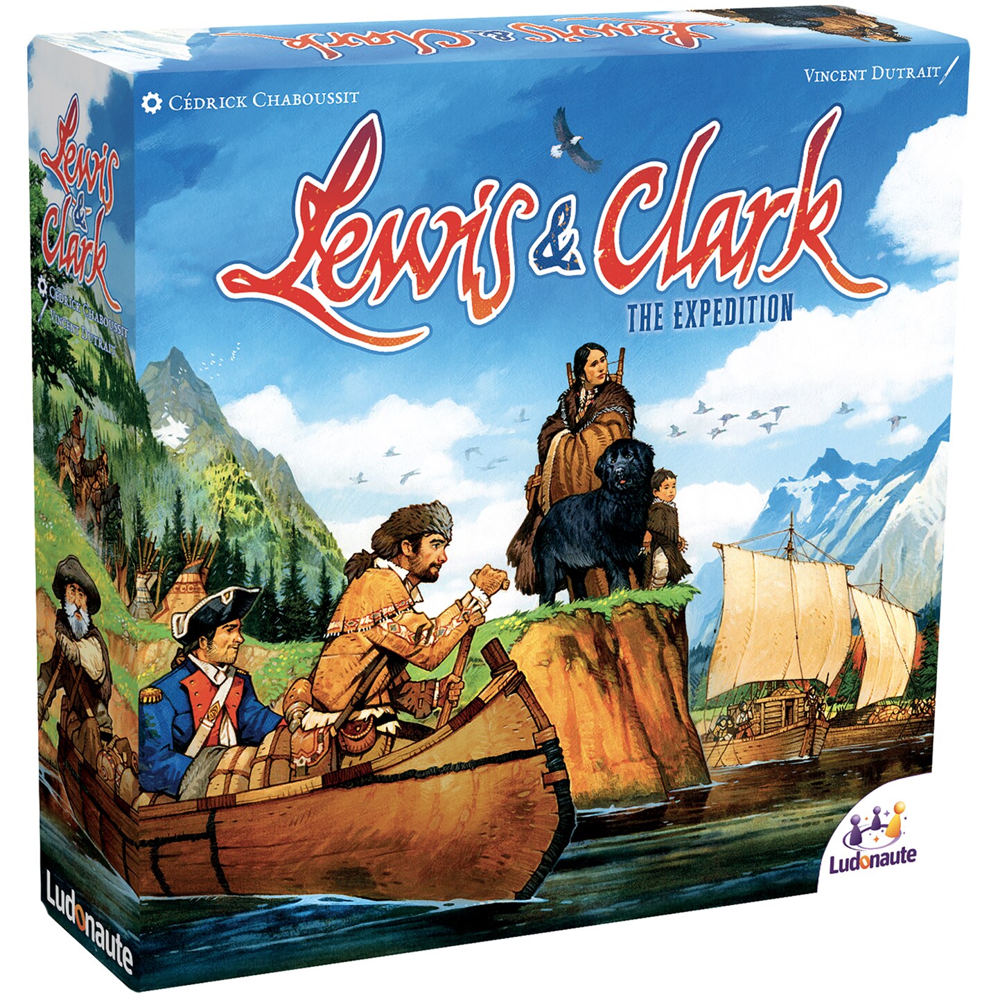 Lewis &#x26; Clark The Expedition Second Edition - Ludonaute Games, Strategy Board Game, Ages 14+, 1-5 Players, 120 Min