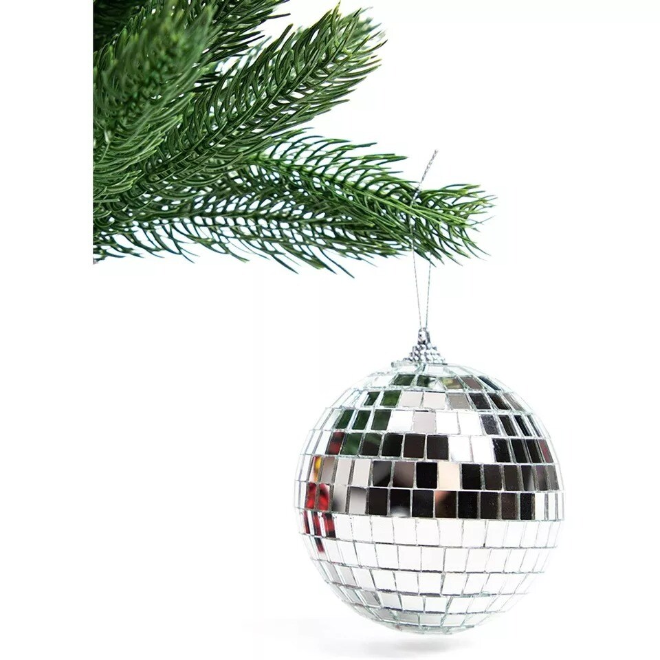 6 Pack 4&#x201D; Disco Ball Ornament, Hanging Christmas Tree Party Home Decorations