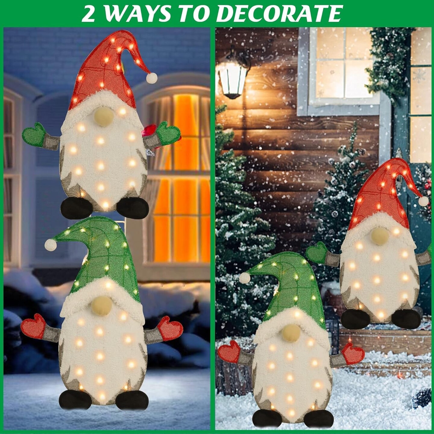 2 Lighted Christmas Tinsel