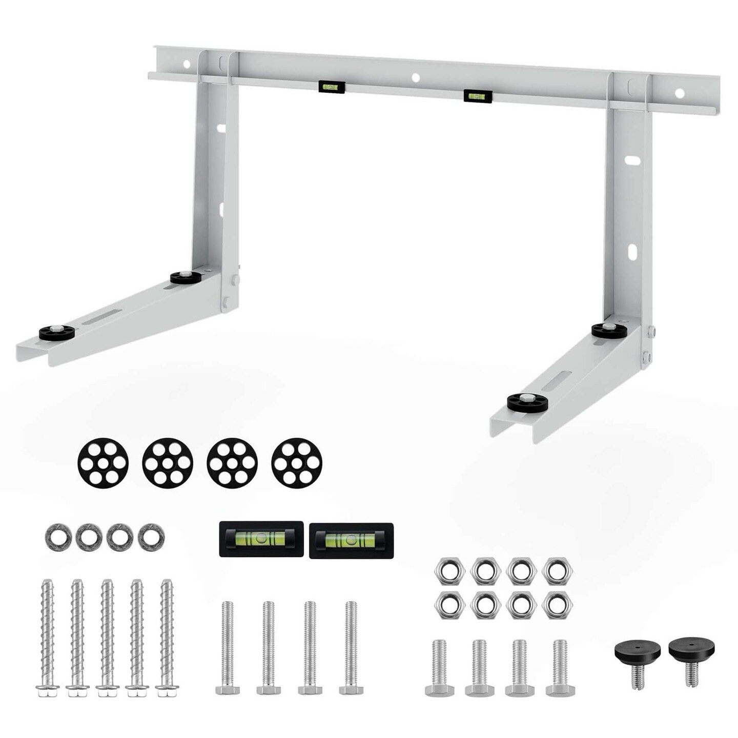 Costway 18"/22" Heavy-Duty Mini Split Wall Mounting Bracket with Adjustable Crossbar & Levlers