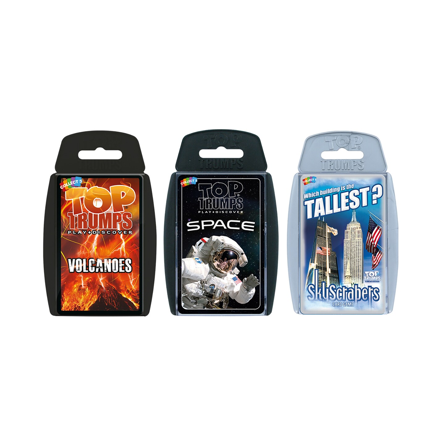 Top Trumps Bundle Card Game Bundle - Earth &#x26; Space (Volcanoes, Space, Skyscrapers)