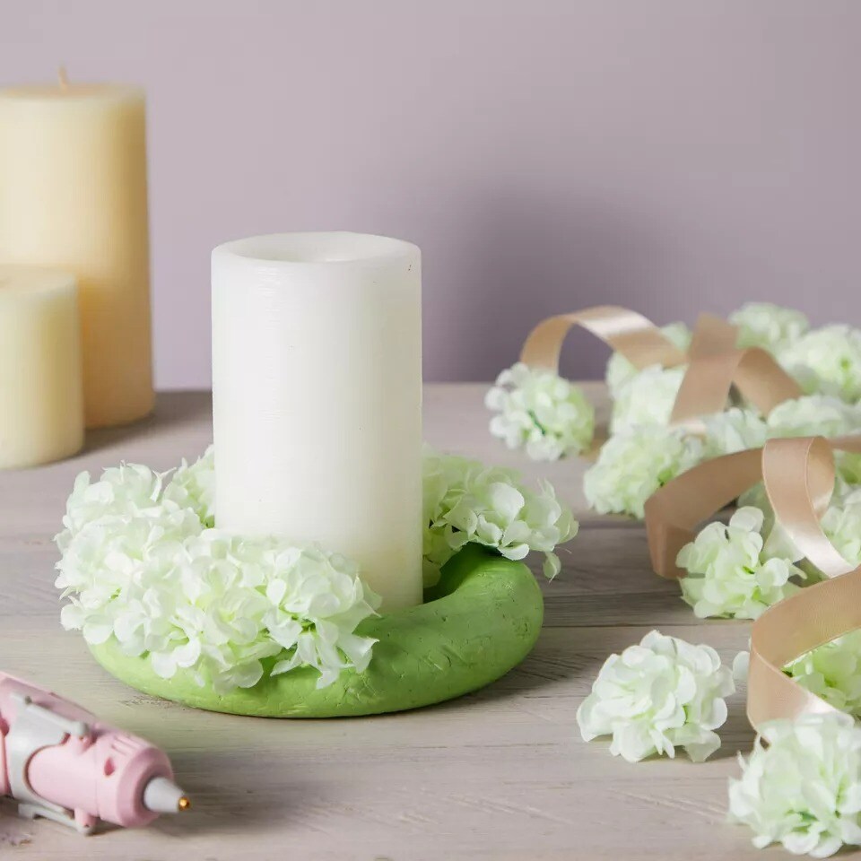 60pcs Mini Artificial Hydrangea Flowers Silk Bouquet Party Wedding Home Decor 2"