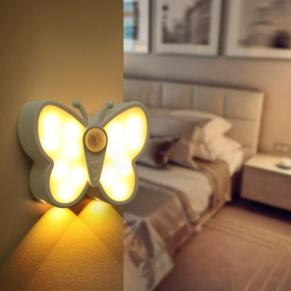 Wireless LED Motion Sensor Light Strip USB Cabinet Lamp Closet Bedroom Dimmable