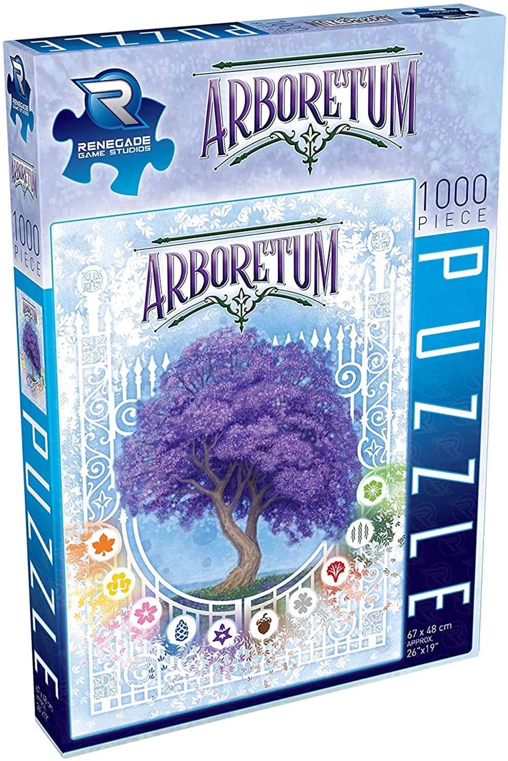 Renegade Game Studios 1000 Piece Jigsaw Puzzle - Arboretum, 26 x 19 inches, Features Art from The Critically Acclaimed Card Game, Arboretum, Age 10 &#x26; Up (RGS2151)