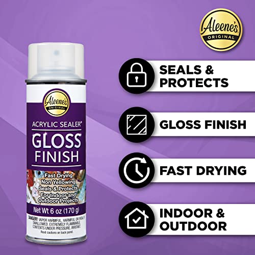 Spray Gloss Finish, 6 Oz Acrylic Sealer, Original Version