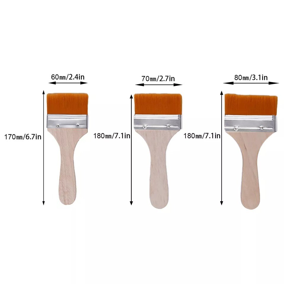 6pcs Chalk Milk Paint and Wax Brush Set for Stencil Brushes Home Furniture Paint