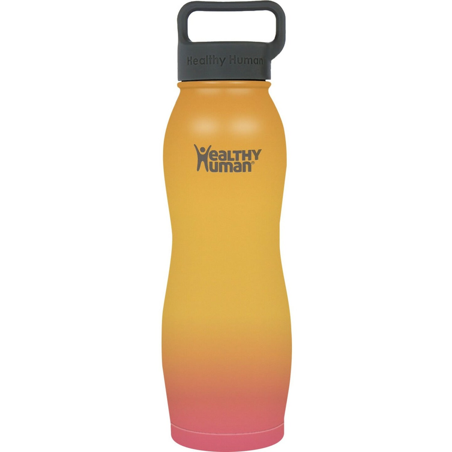 Healthy Human Stainless Steel Curve Water Bottle | 100% BPA Free Thermos for Kids &#x26; Adults | Double Walled Vacuum Insulated Water Bottles | Metal Bottles with Leak Proof Lid (21 oz/ 621 ML, Sunrise)