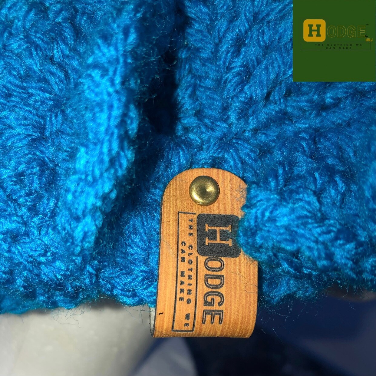Big Blue Granny Square Ruffle Hat-Crochet | MakerPlace by 