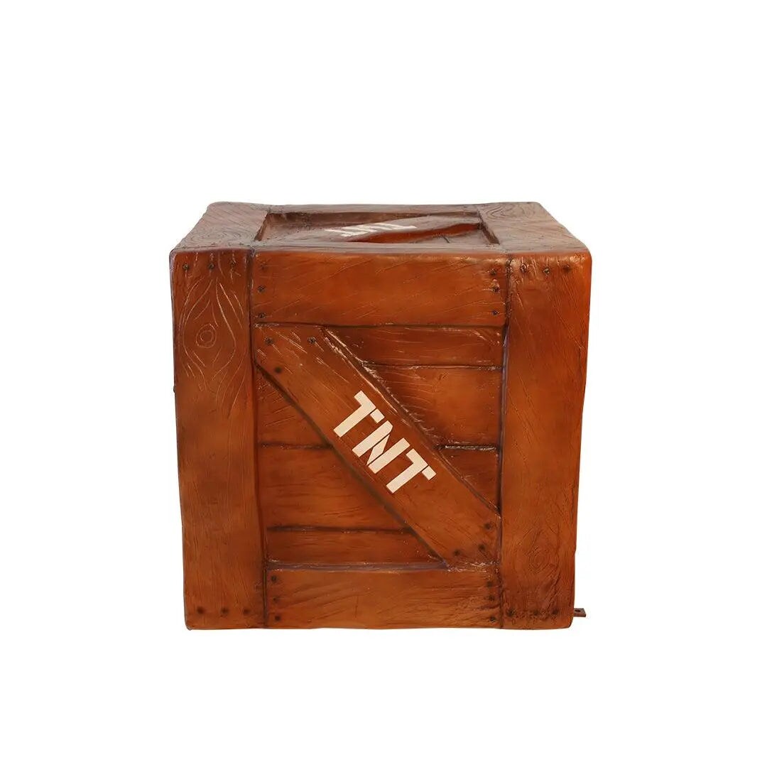 Square TNT Crate Life Size Statue