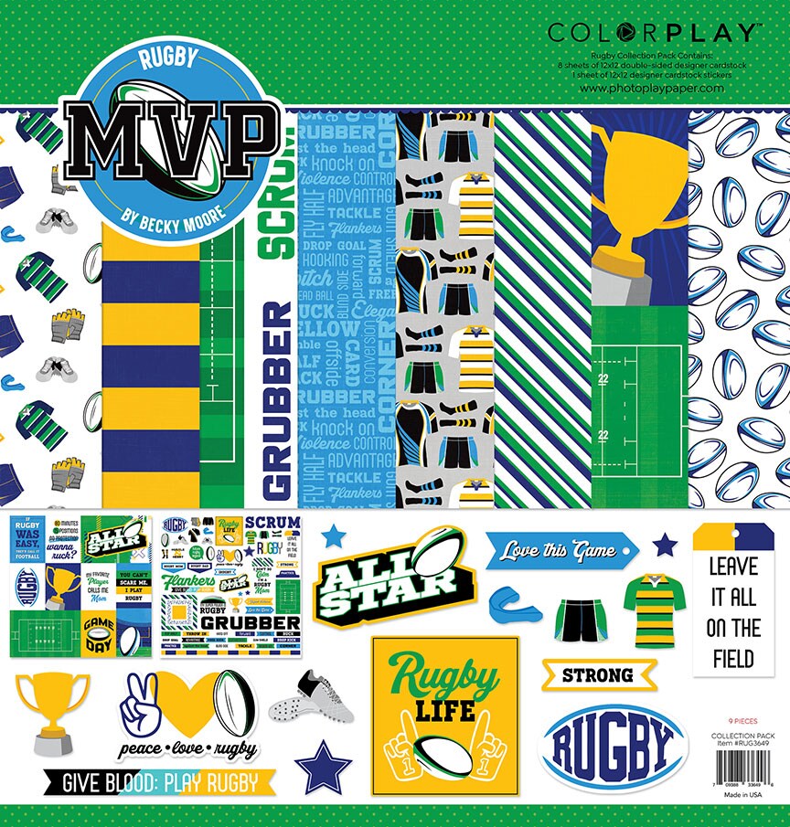 PhotoPlay Paper MVP Rugby Collection Pack | Michaels