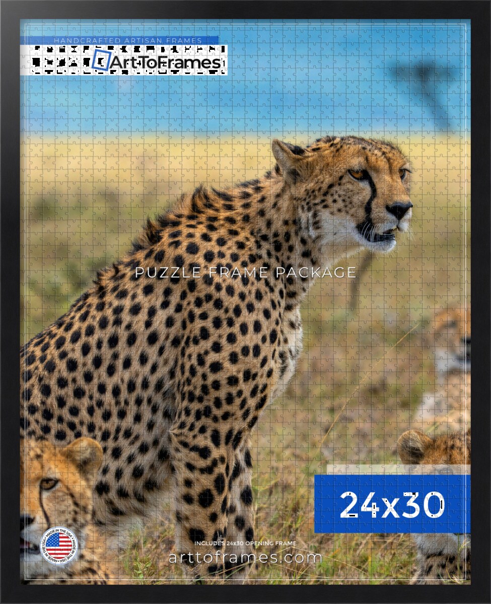 ArtToFrames 24x30 INCH / 61x76.2 CM Puzzle Frame for 1000 piece Puzzles.This 1.25 Inch Custom MDF Frame for Puzzles Comes with Economy Acrylic, Available in Multiple Colors