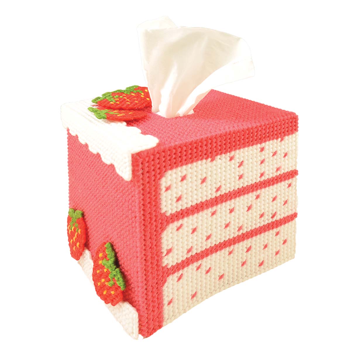 Herrschners  Cake Slice Tissue Box Plastic Canvas Kit