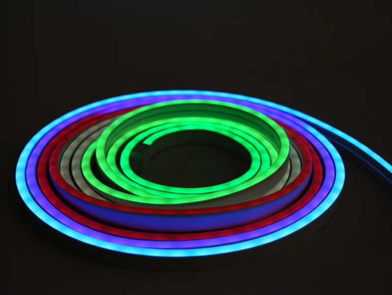 16ft RGBIC Neon Rope Light with Music Sync & Remote — Color-Changing Neon Strip