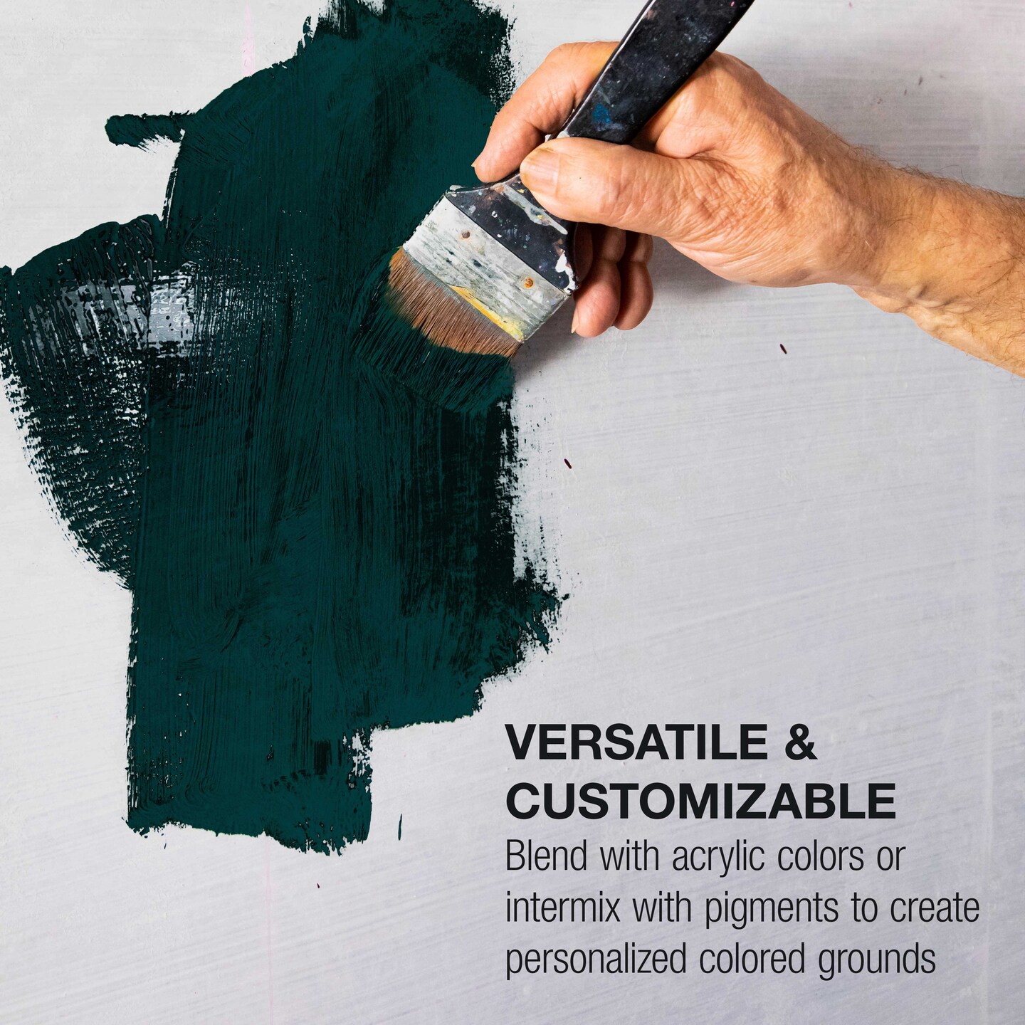 Black Gesso Primer - 16.9oz (500ml) for Oil &#x26; Acrylic Paint - Superior Coverage, Canvas Prep, Mixable White Gesso Paint Artists