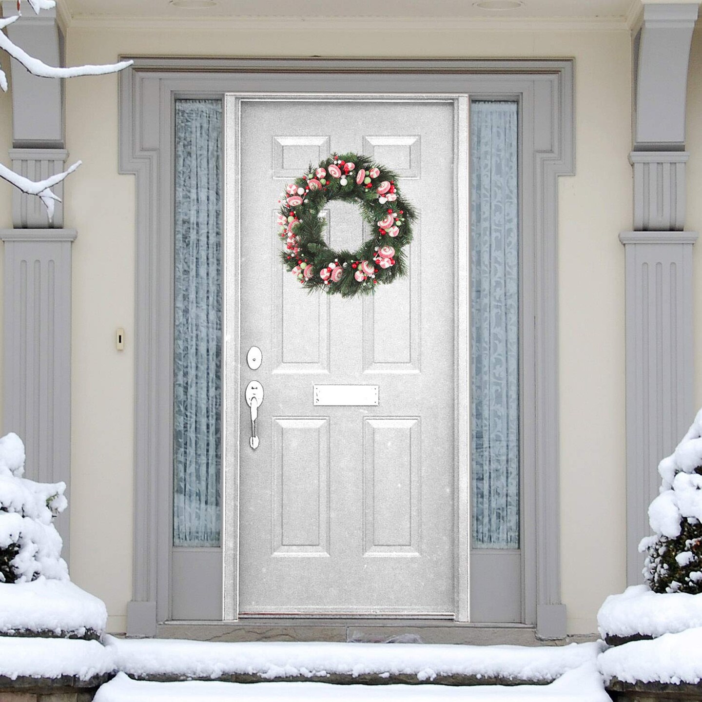 12-Pack: Assorted Sugar Lollipop Spray Picks with Foliage - Festive Holiday Accents, Ideal for Christmas Decor & Floral Arrangements - Perfect for Home, Office - 2024 Christmas Collection, Floral Home by Artificial Flowers