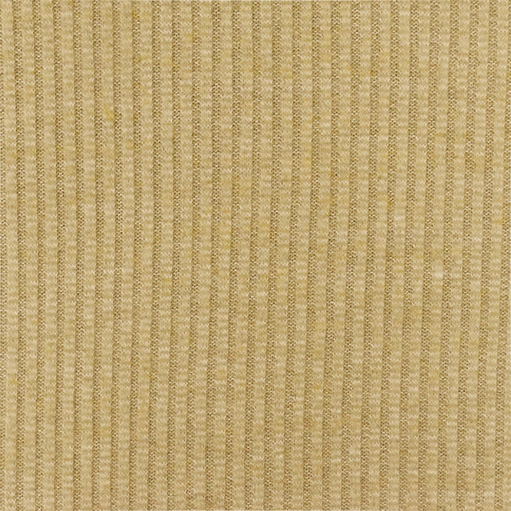 Toasty Beige-White Stretch Poly Brushed 3x2 Rib Knit Fabric By the Yard