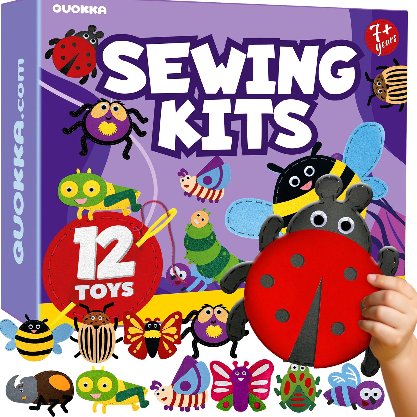 Craft Kits for Kids - 12 Bugs &#x26; Insects Sewing Kit Basic
