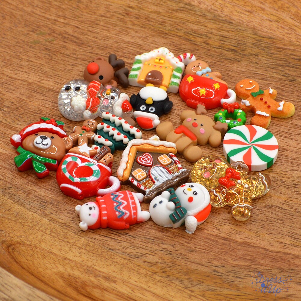 Dress It Up Button Shop Resin Christmas Bundle Cute Festive Winter Holiday Embellishments