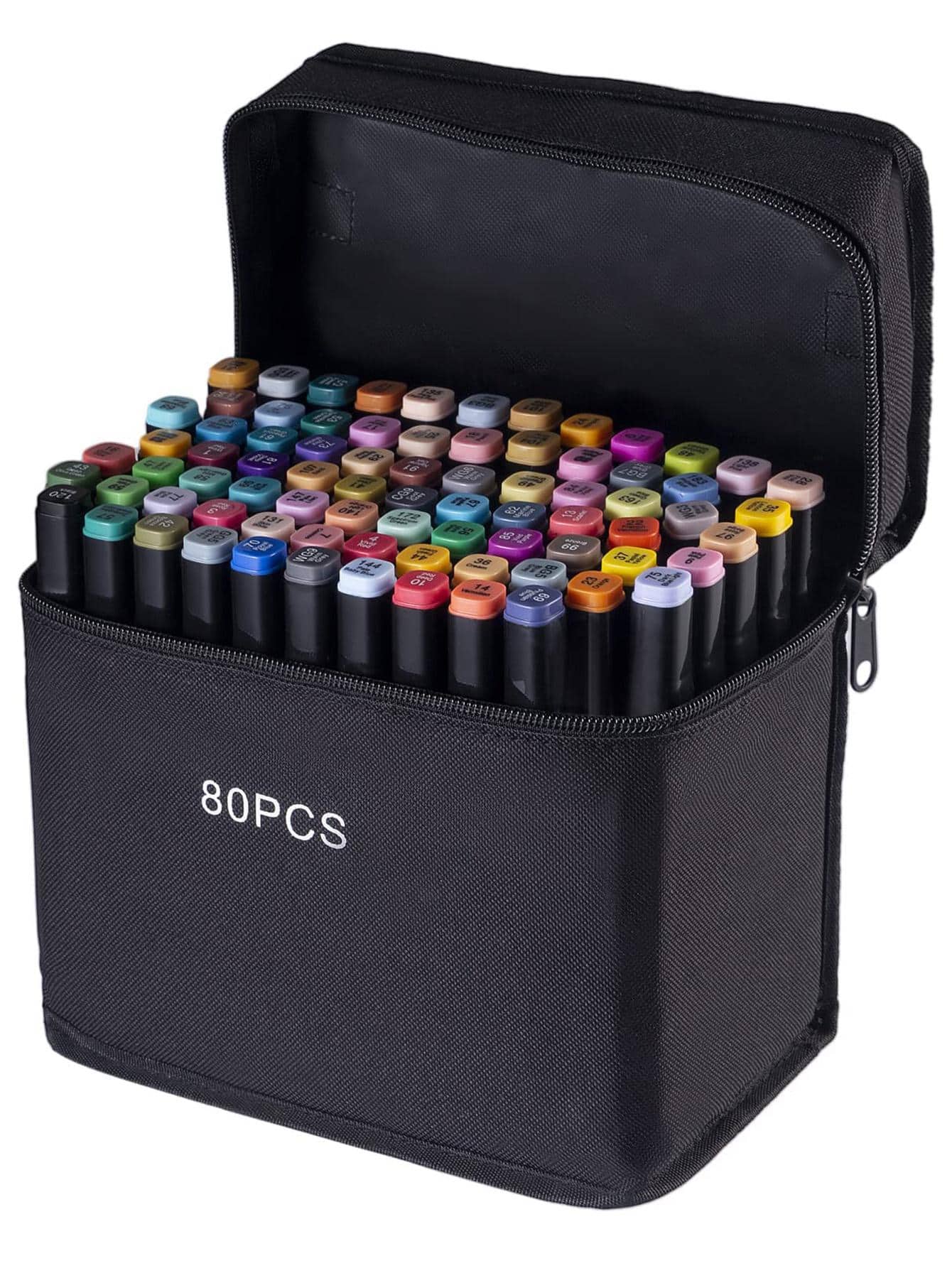 80 Colors Alcohol Markers Set, Dual-Tip Permanent Art Markers with Case