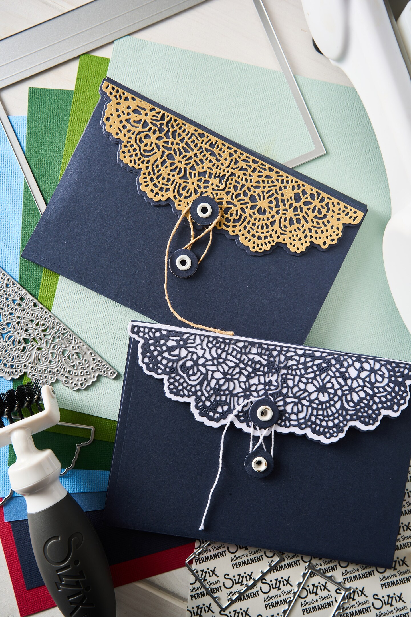 Sizzix Thinlits Dies Set By 49 And Market 10/Pkg-Laced Folio