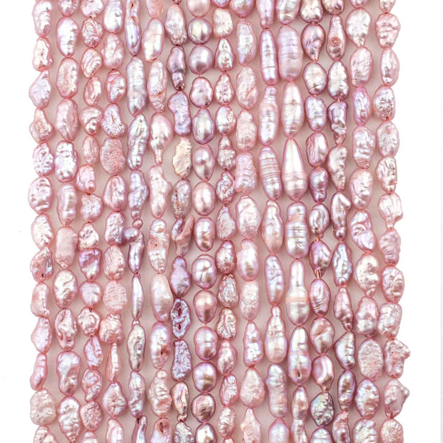 The Bead Chest Vintage Japanese Rice Pearl Beads: Authentic Craft Beading Supplies | Pink | Full Strand