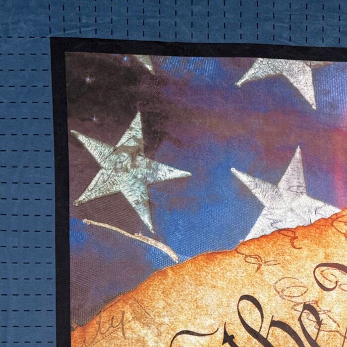 United States Constitution Silky Premium Fleece No-Sew Throw Fleece Fabric Kit (50x60)