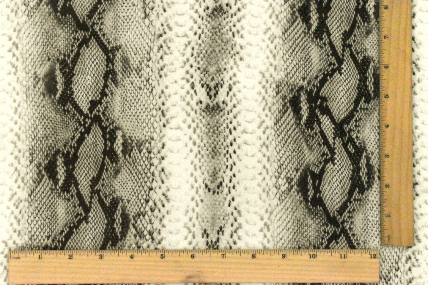 Ivory-Multi Famous Designer Snake Skin Printed Rayon Crepe Faille Fabric By the Yard