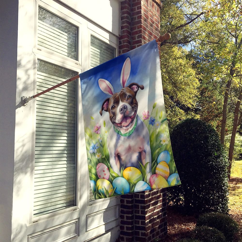 Edge Collections - 28" X 40" - Multicolor - Staffordshire Bull Terrier Easter Egg - 1 Piece