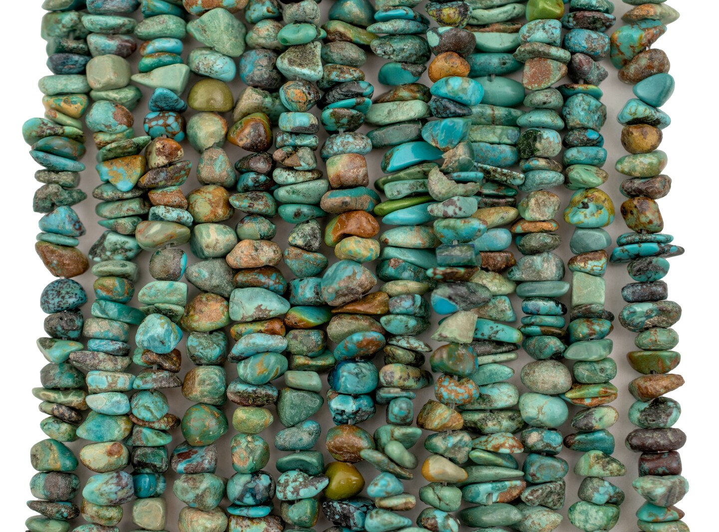 The Bead Chest Turquoise Chip Beads: Rustic Natural Stone Jewelry Making Supply, Green Chips Full Strand