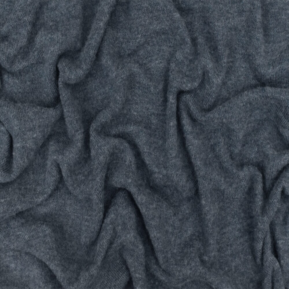 Vintage Blue Texture Stretch Polyester Brushed Jersey Knit Fabric By the Yard
