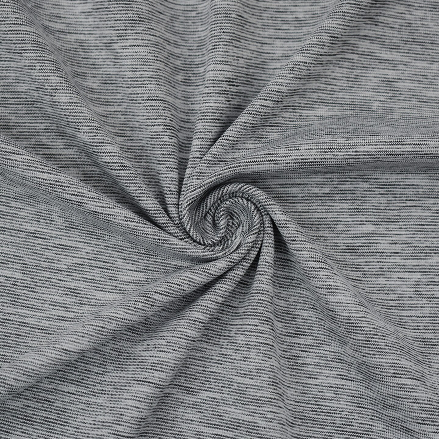 Black-White-Gray Poly Stretch Spandex Slub Jersey Knit Fabric By the Yard