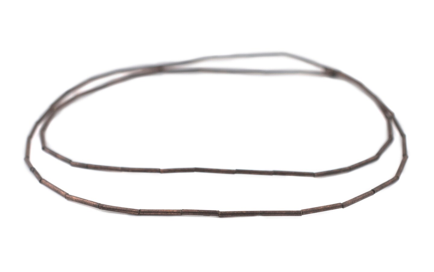 The Bead Chest Antiqued Copper Tube Beads 1.5mm 24 Inch Strand