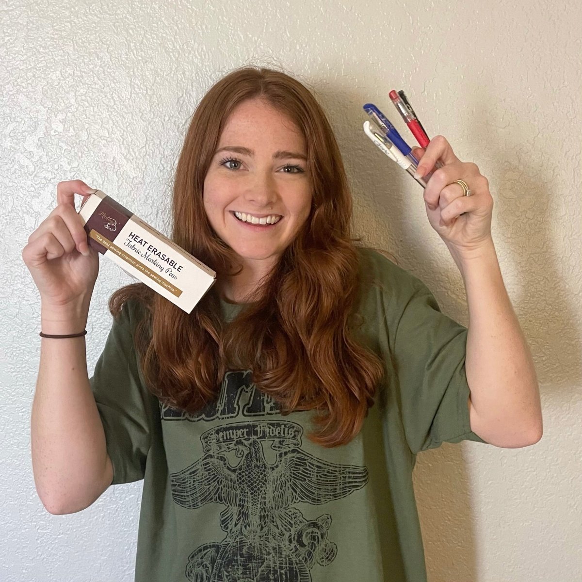 Heat Erasable Fabric Marking Pens - 4 colors/set + refills