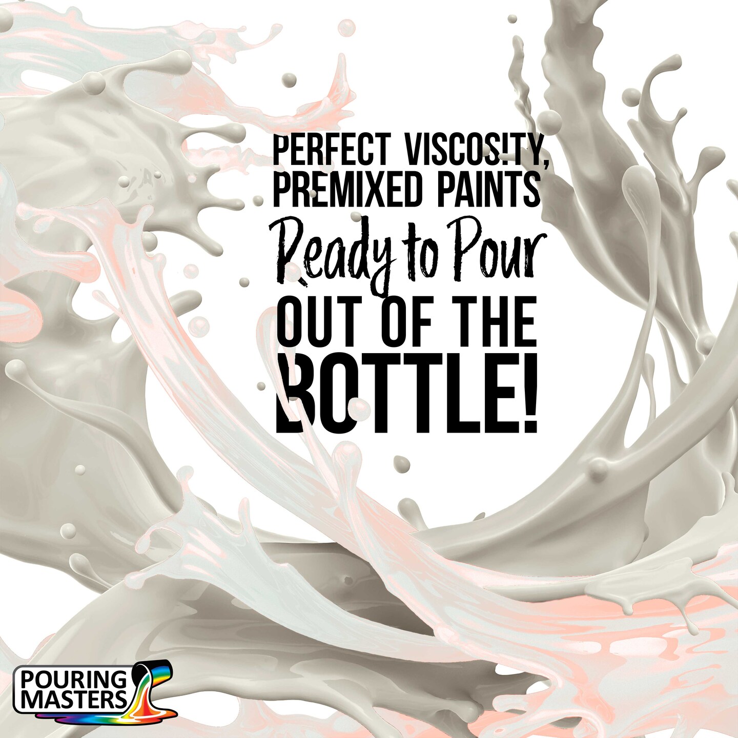 Pouring Masters Red Interference Pearl Special Effects Acrylic Pouring Paint - Premium 8-Ounce Pre-Mixed Fluid Acrylic Paint - Fluid Art Supplies for Canvas, Wood, Paper, Tile & Rocks