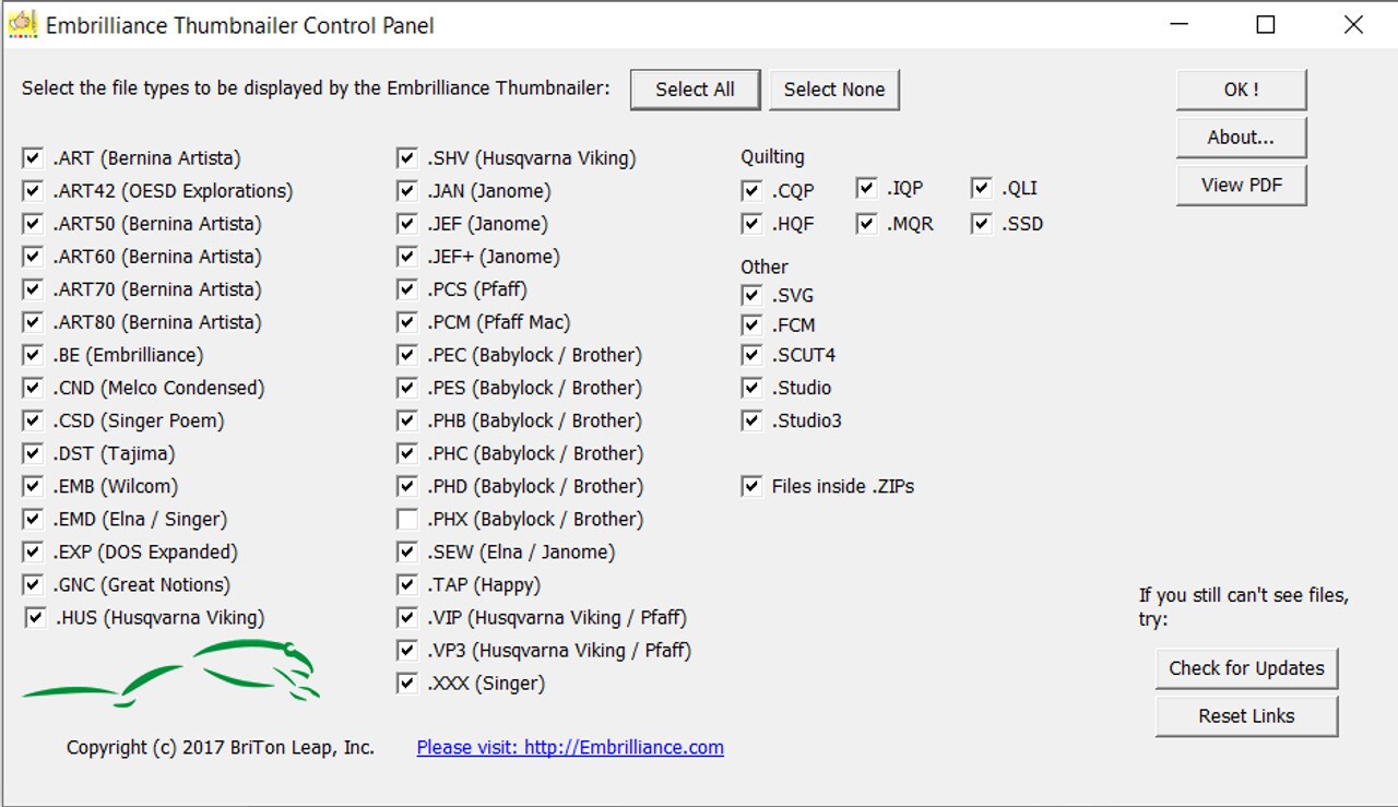 Embrilliance Thumbnailer Software for Mac and PC