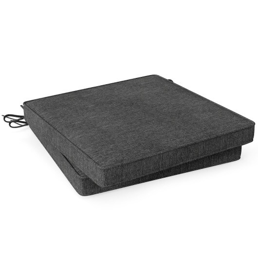 Set of 2 Square Waterproof Seat Chair Cushions Perfect for Dining Chairs or Patio Chairs