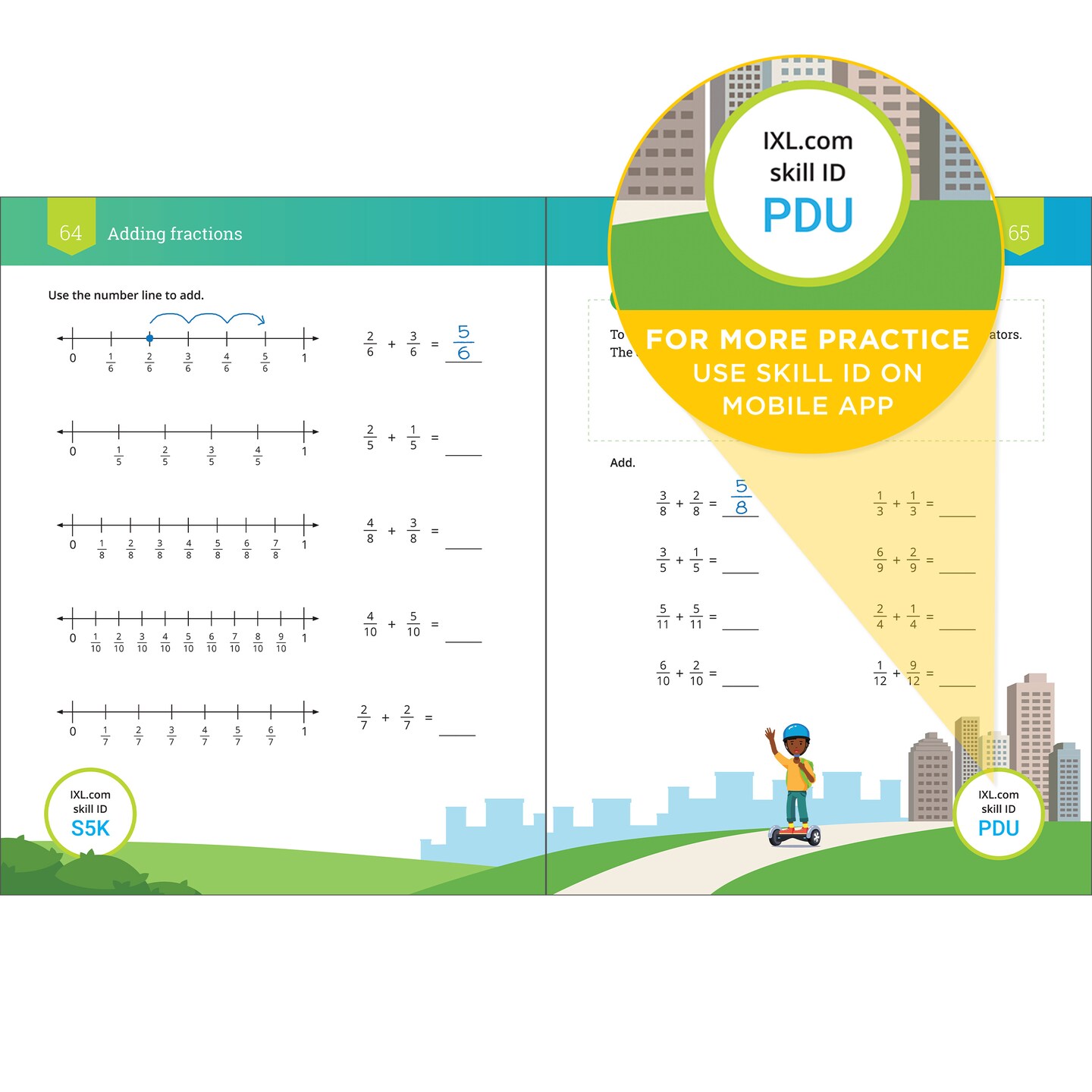 IXL Fractions 3rd Grade Math Workbook, Mathematics Book for Kids Ages 8-9 Covering Addition, Subtraction, Multiplication, Division, and Comparing With Part and Mixed Numbers