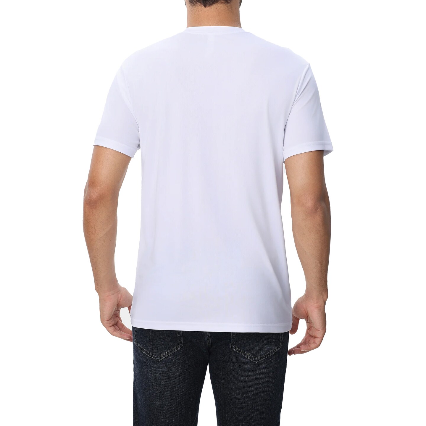 Zfeel High Performance Pure Dry Fit Poly Shirt, 3 Pack White Short Sleeve T-Shirt for Crafting
