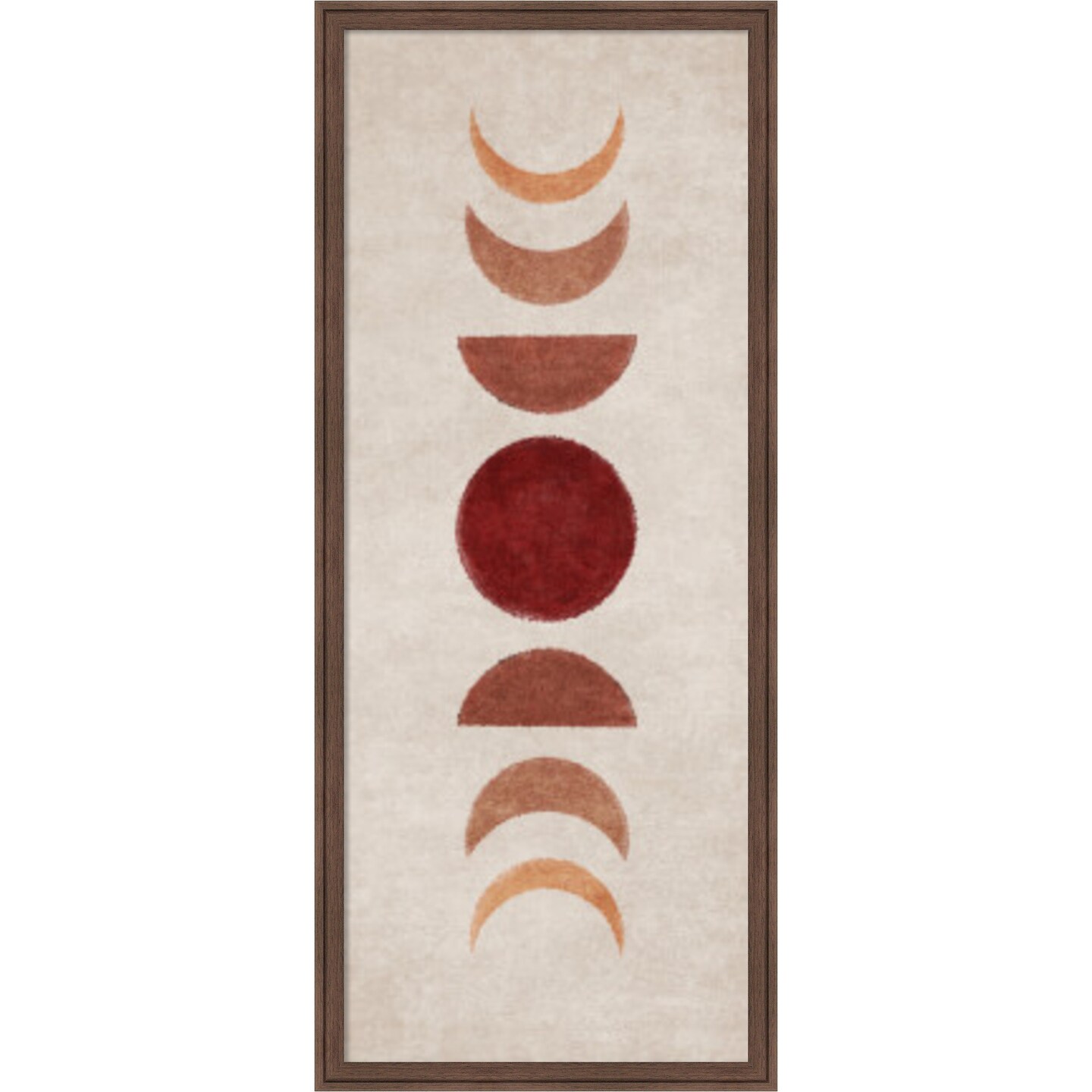 Amanti Art Framed Fabric Pinboard Bej Moon Phases Printed Bulletin Board for Use as a Vision Board or Wall Organization