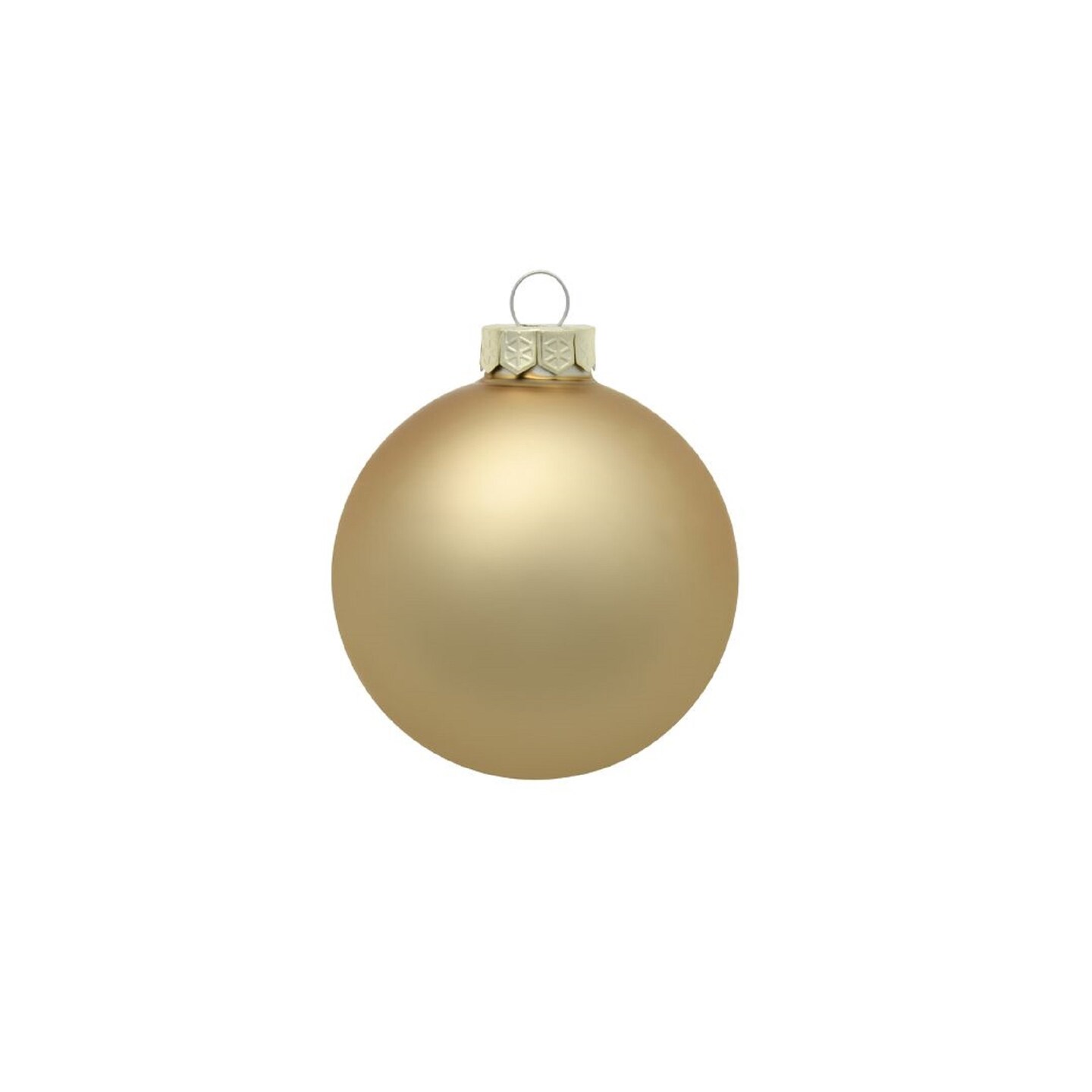 Whitehurst Small Matte Finish Glass Christmas Ball Ornaments - 2&#x22; (50mm) - Antique Gold - 28ct